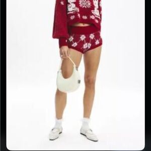 Red Knit Shorts NWOT